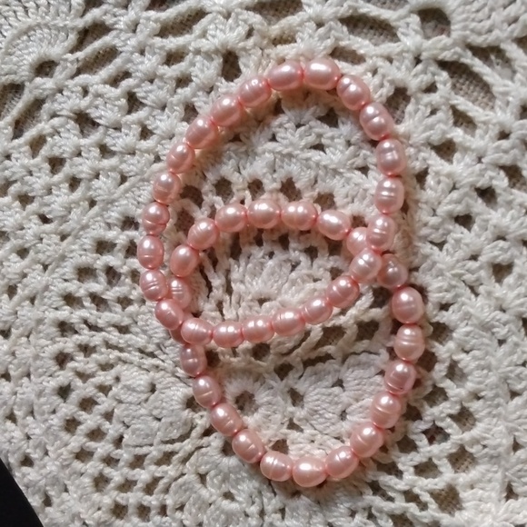 Honora Jewelry - HONORA PEACH PEARL, STRETCH BRACELETS, SET OF 2 NWOT